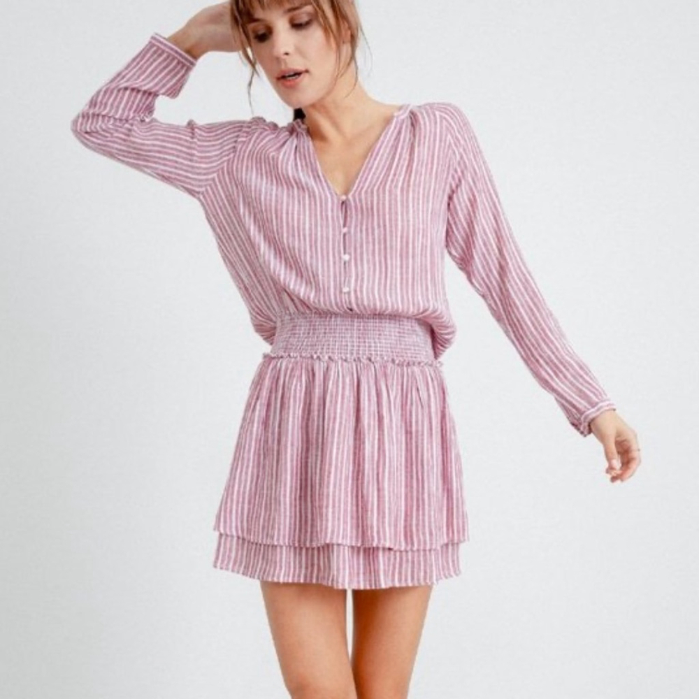 rails linen blend Jasmine Dress in Lucia Stripe medium